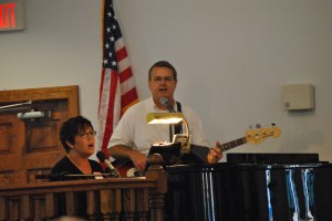 Janet & Ameil Bryan of Richlands FWB church liven up the group with uplifting gospel music. 